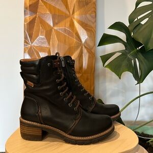 PIKOLINOS San Sebastia Rich Brown Lace Up Boots Size 37 (7.5)